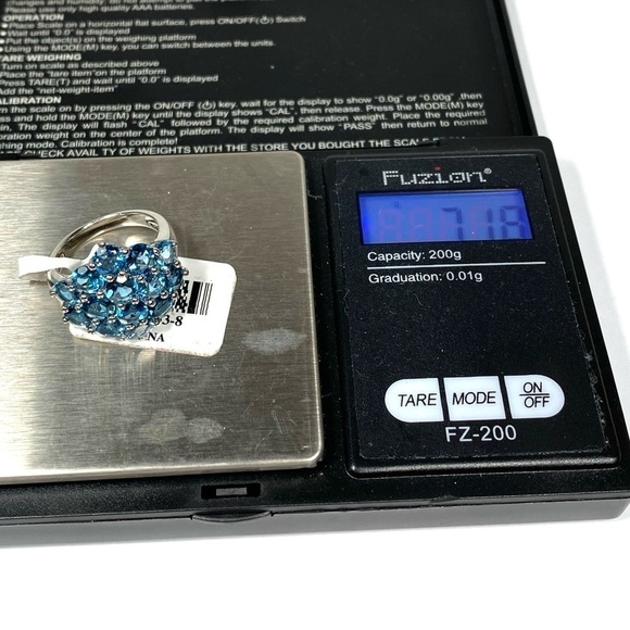 London Blue Topaz Sterling Silver Ring JTV Size 7.75 7.18g  Retired - Picture 9 of 10